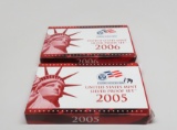 2 Silver Proof Sets: 2005, 2006