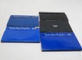 5 US Proof Sets: 1970, 71, 72, 73 (no outer box), 75