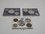 3-1964P Year Sets in Plastic Holders, Unc