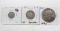 3 Type Coins: 1874 Nickel 3 Cent VG; 1897 Barber Quarter VG scrs; Eisenhower $ 1974D