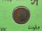 Indian Cent 1886 VF light corrosion better date