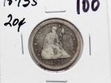 Seated Liberty 20 Cent Piece 1875S G dark