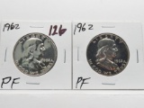 2-1962 Franklin Half $ PF