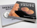 2 Complete Guides by David W. Lange, lightly used: Lincoln Cents 2005; Mercury Dimes 1993