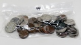 77 World Coins, many Canadian, some silver