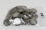 Silver 100 Mercury Dimes, most 1940's