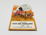 Bladen NE 1961 Dime Folder, 15 Silver Dimes (4 Roosevelt, 11 Mercury)