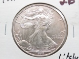 1999 Silver American Eagle BU lightly toned
