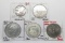 5 World Coins: 4 Silver (1924 Russia 1 Poltinnik, 1936 Venzuela 5 Bolivar, 1939 Netherlands 2 1/2 Gu