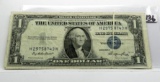 $1 Silver Certificate 1935E SN H29758743H, VF Gutter Fold