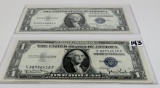 2-1935D $1 Silver Certificates AU-CH AU: 4 digit plate 
