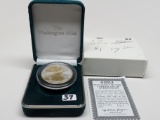 2001 Silver Eagle with 24 Karat Gold select layer, boxed w/COA