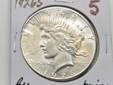 Peace $ 1926S BU toning