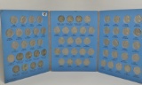 Whitman Jefferson Nickel Album, 1938-1961D, 65 Coins, includes 11 Silver War, dt/mm unchecked by us