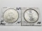 2 Silver Mexican Coins: 1972 25 Pesos .720S; 1985 Libertad 1 oz .999S