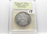 Morgan $ 1900 USCG MS65 PL VAM 33
