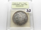 Morgan $ 1904-O USCG MS64 DMPL VAM 28a 