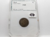 Indian Cent 1864 CN PCI VG8, green label