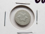 Silver Three Cent 1851 Fine