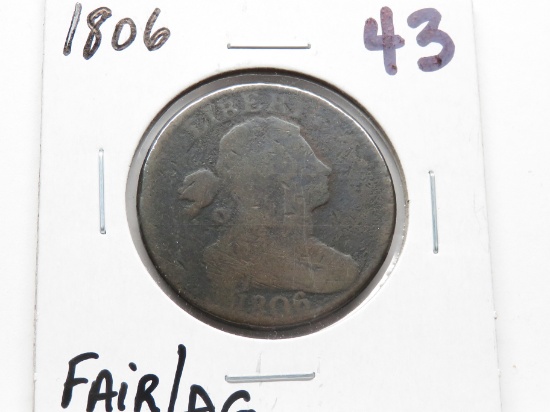 Draped Bust Large Cent 1806 Fair/AG