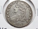 Capped Bust Half $ 1832 VF scratches