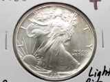 Silver American Eagle 1986 BU, light rim toning