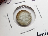 Silver Three Cent 1853 VG/F toning
