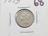 Nickel Three Cent 1875 Fine