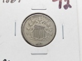 Shield Nickel 1869 CH VF