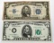 2 Type $5 Notes: 1934D Blue Seal Silver Certificate Fine soiled; 1969 KC FRN CH CU