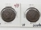 2 Braided Hair Large Cents: 1853 VF, 1854 VF scratches