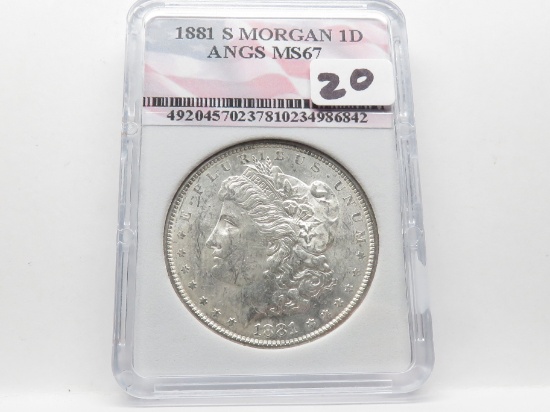 Morgan $ 1881S ANGS MS67