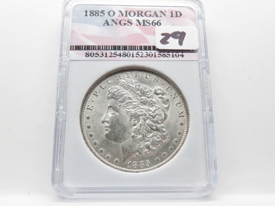 Morgan $ 1885-O ANGS MS66