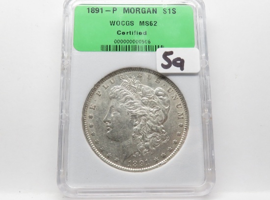 Morgan $ 1891 WOCGS MS62