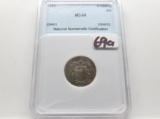 Shield Nickel 1874 NNC MS64