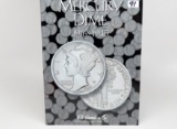 Harris Mercury Dime Album, 77 Coins, 1916-1945S, NO 1916D. 1921P G, 21D AG. Most dt/mm not checked.