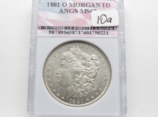 Morgan $ 1881-O ANGS MS67