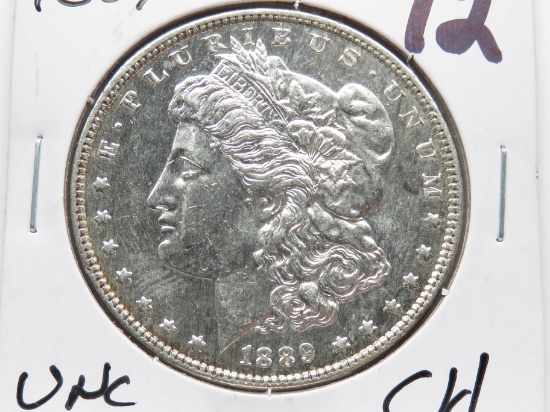 Morgan $ 1889 Unc cleaned