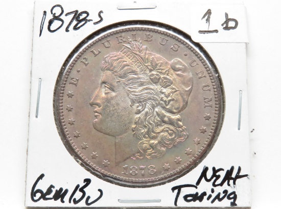 Morgan $ 1878-S Gem BU (Neat Toning)
