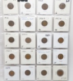 20 Lincoln Wheat Cents G-AU: 1910, 11, 12D, 14, 15, 15D, 16D, 17D, 17S, 18D, 18S, 19, 20S, 21, 24S,