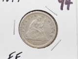 Seated Liberty Quarter 1877 EF