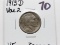 Buffalo Nickel 1913D Variety 2 VF ?porous, better date