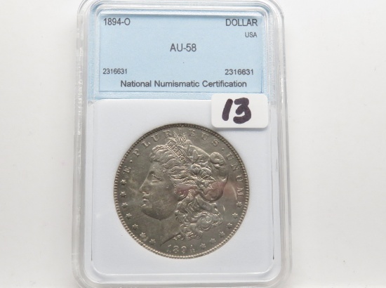 Morgan $ 1894-O NNC AU58
