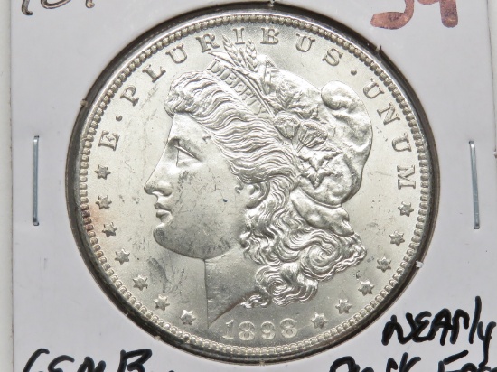 Morgan $ 1898-O Gem BU, nearly mark free