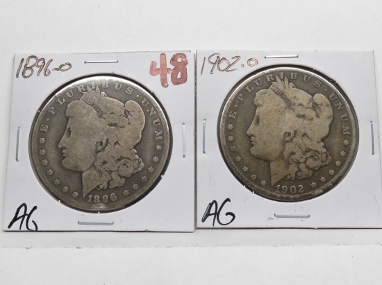 2 Morgan $ AG: 1896-O, 1902-O