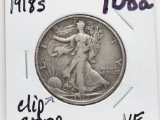 Walking Liberty Half $ 1918S clip error VF