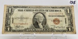 $1 Silver Certificate 1935A HAWAII issue, SN S41738817C, VG