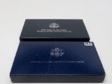 2 Commemorative Silver $ PF complete: 1987S Constitution, 1995S Special Olympics