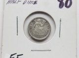 Seated Liberty Half Dime 1853 Arrows EF