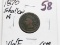 Indian Cent 1870 Shallow N, VG/F corrosion. Better date